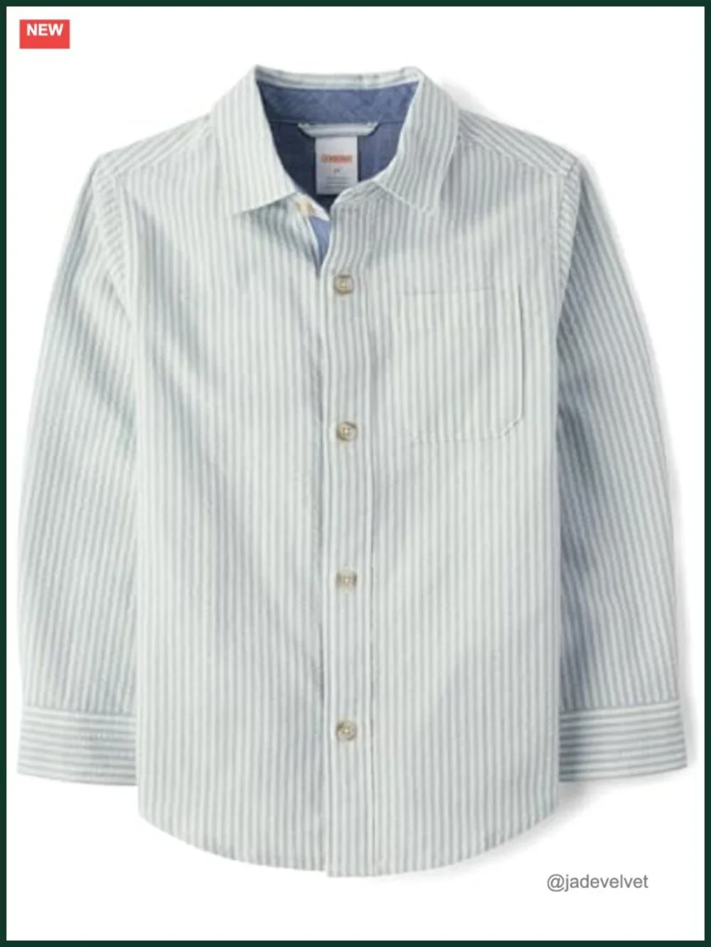 Boys' Long Sleeve Button Up Shirt - 100% Cotton Seersucker